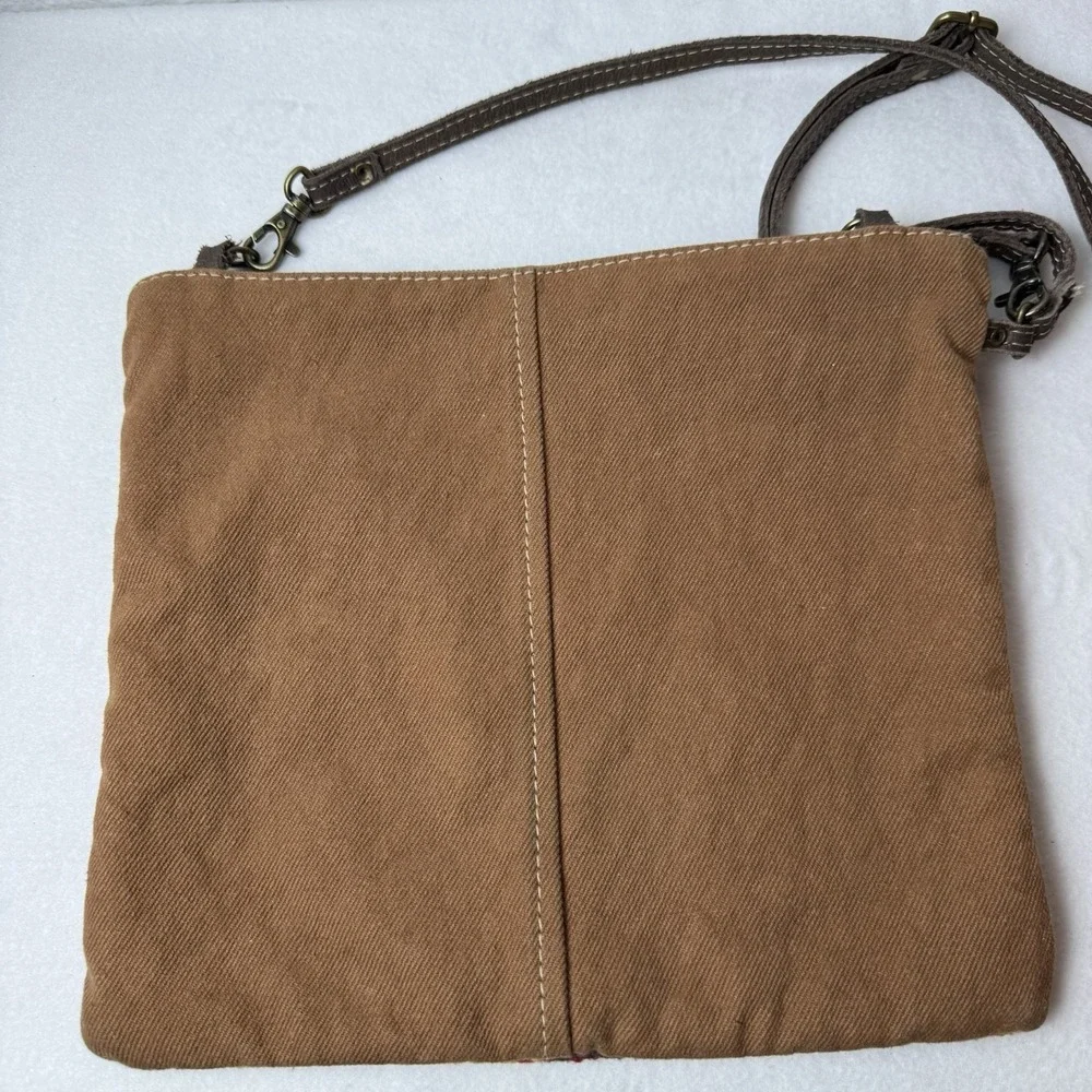 Myra Bag Geometric Crossbody Purse Red Brown Yellow Southwestern Western